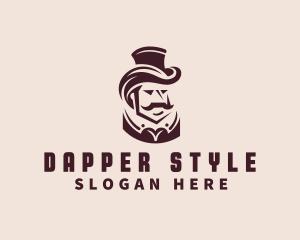 Fashion Top Hat Gentleman logo design