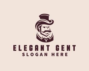 Fashion Top Hat Gentleman logo design