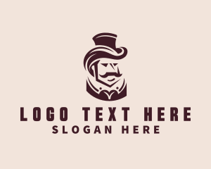 Fashion Top Hat Gentleman Logo