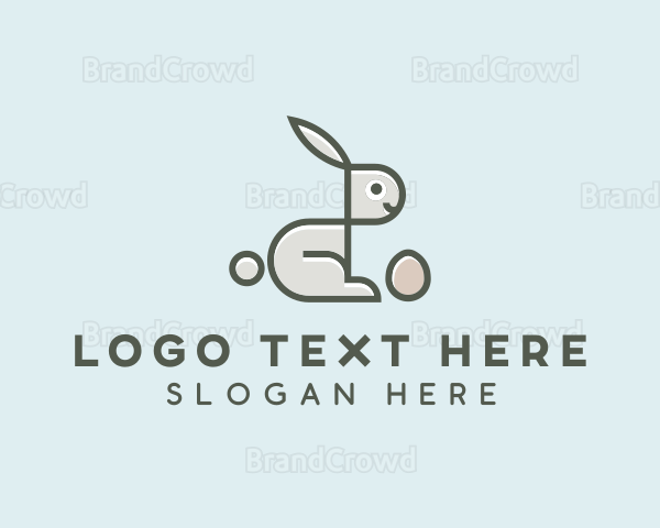 Geometric Bunny Egg Logo