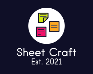 Sheet - Colorful Sticky Notes logo design