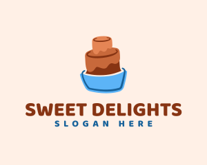 Desserts - Chocolate Cake Dessert logo design