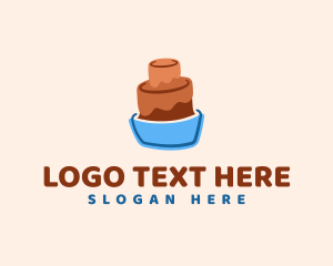 Chocolate Cake Dessert Logo