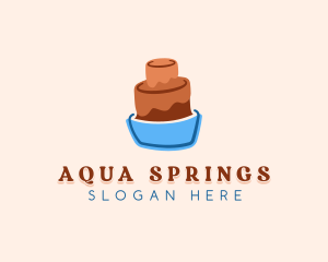 Chocolate Cake Dessert logo design