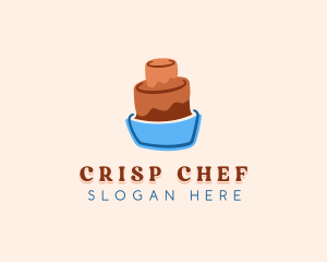 Chocolate Cake Dessert logo design