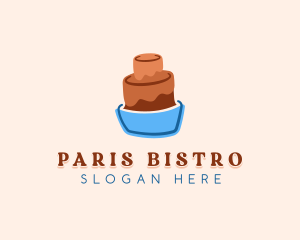 Chocolate Cake Dessert logo design