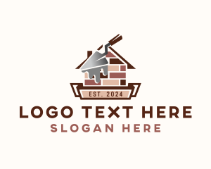 Construction - Masonry Brick Construction logo design