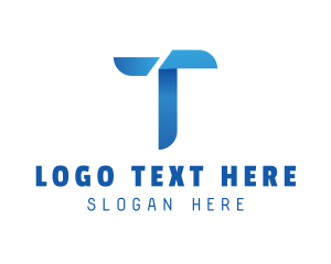 Gradient Modern Letter T Logo