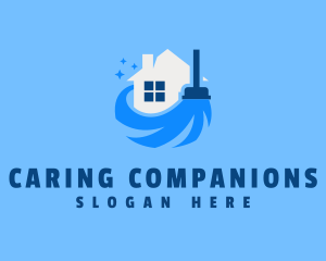 Nanny - Clean House Sweeper logo design