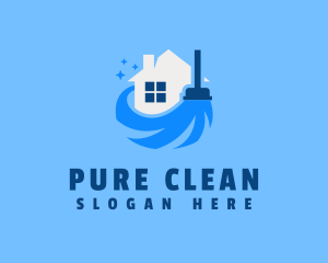 Clean House Sweeper logo design