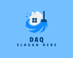Homemaking - Clean House Sweeper logo design