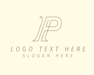 Monoline - Modern Business Letter P logo design