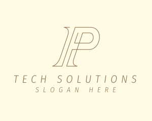 Modern Business Letter P  Logo