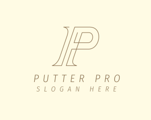 Modern Business Letter P  logo design