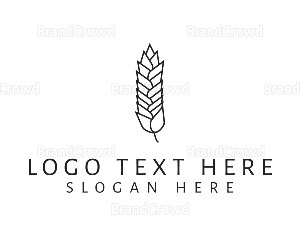 Wheat Grain Plant Logo