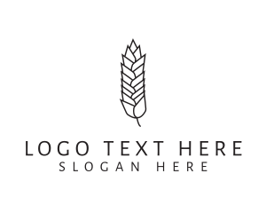 Black - Wheat Grain Plant logo design