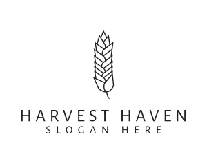 Wheat Grain Plant logo design