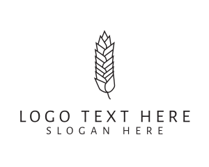 Wheat Grain Plant Logo