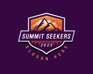 Mountaineering - Camp Summit Mountain Destination logo design