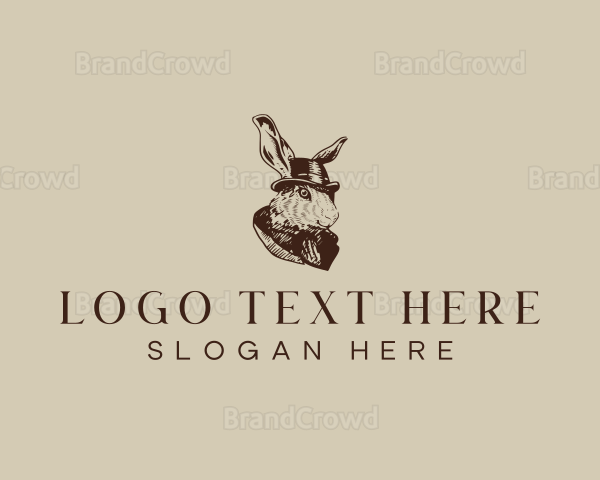 Vintage Victorian Rabbit Logo