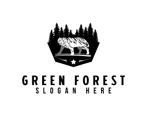 Forest Wild Tiger logo design