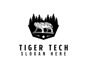 Forest Wild Tiger logo design