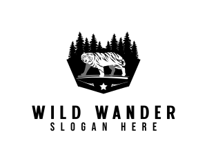 Forest Wild Tiger logo design