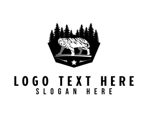 Toursim - Forest Wild Tiger logo design