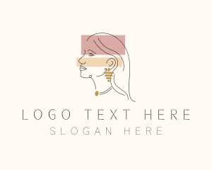 Earring - Elegant Female Jewelry logo design