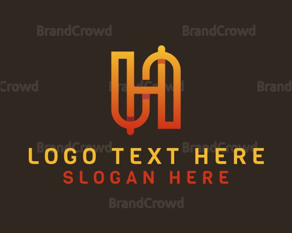 Digital Startup Letter H Logo