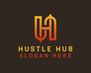 Digital Startup Letter H logo design