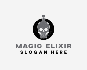 Potion - Skull Liquor Bottle logo design