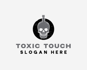 Toxic - Skull Liquor Bottle logo design