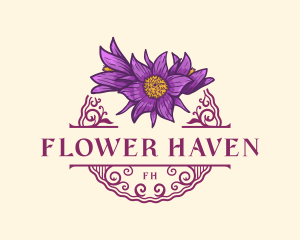 South Dakota Pasque Flower logo design