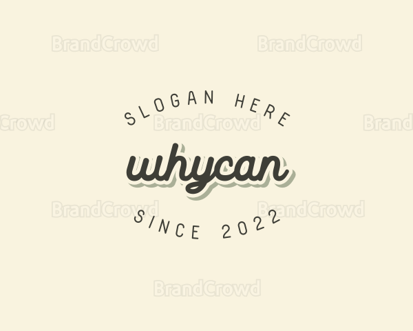 Retro Fancy Cursive Logo