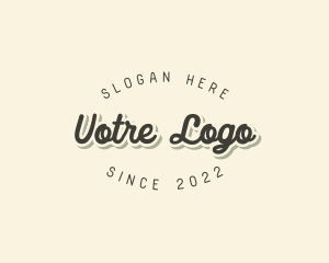 Retro Fancy Cursive  Logo