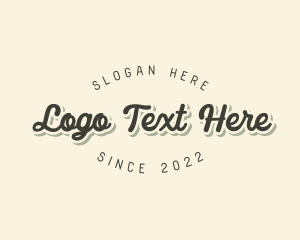 Retro Fancy Cursive  Logo