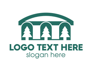 Green Tree - Pine Tree Bridge logo design