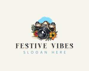 Camera Floral Photography  Logo