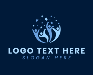Global - Social  People Community logo design