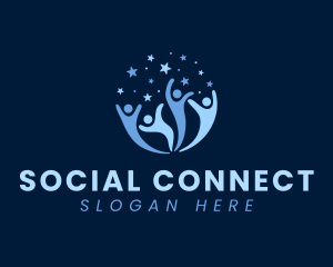 Social  People Community logo design