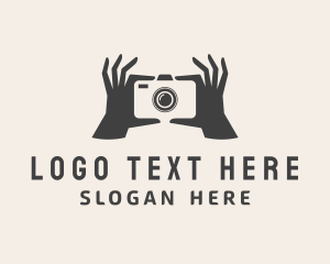 Videographer - Camera Photography Hand logo design