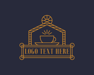 Luxury Cafe Coffee  Logo