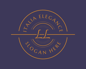 Orange Elegant Business logo design