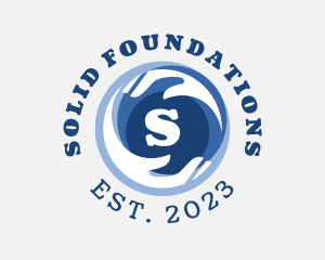 Hands Globe Foundation logo design