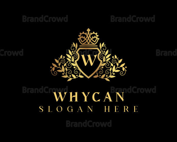 Premium Royal Crown Shield Logo