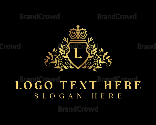 Premium Royal Crown Shield Logo