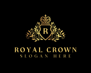 Premium Royal Crown Shield logo design