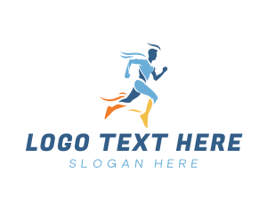 Running - Speed Running Man logo design