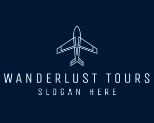 Airplane Travel Tour logo design